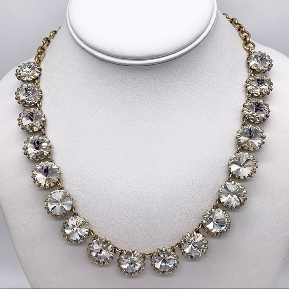 J. Crew Crystal Venus Flytrap Necklace - Picture 1 of 3